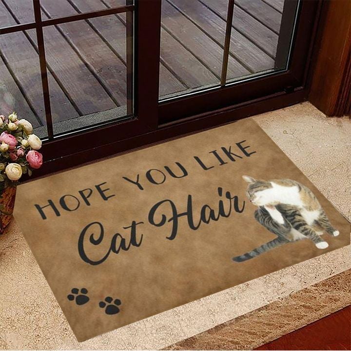 Hope You Like Cat Hair Doormat Hilarious Doormats Funny Cat Gifts