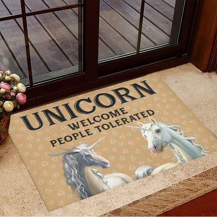 Unicorn Welcome People Tolerated Doormat Welcome Home Mat Gifts For Unicorn Lovers