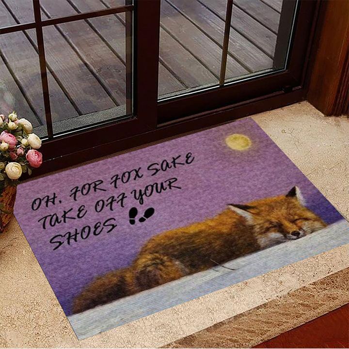 Oh For Fox Sake Take Off Your Shoes Doormat Indoor Door Mats Housewarming Gifts