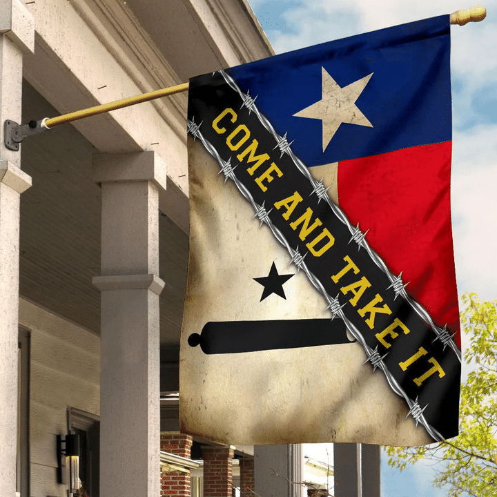 Come And Take It Texas Flag Old Retro Gonzales Come And Take It Flag