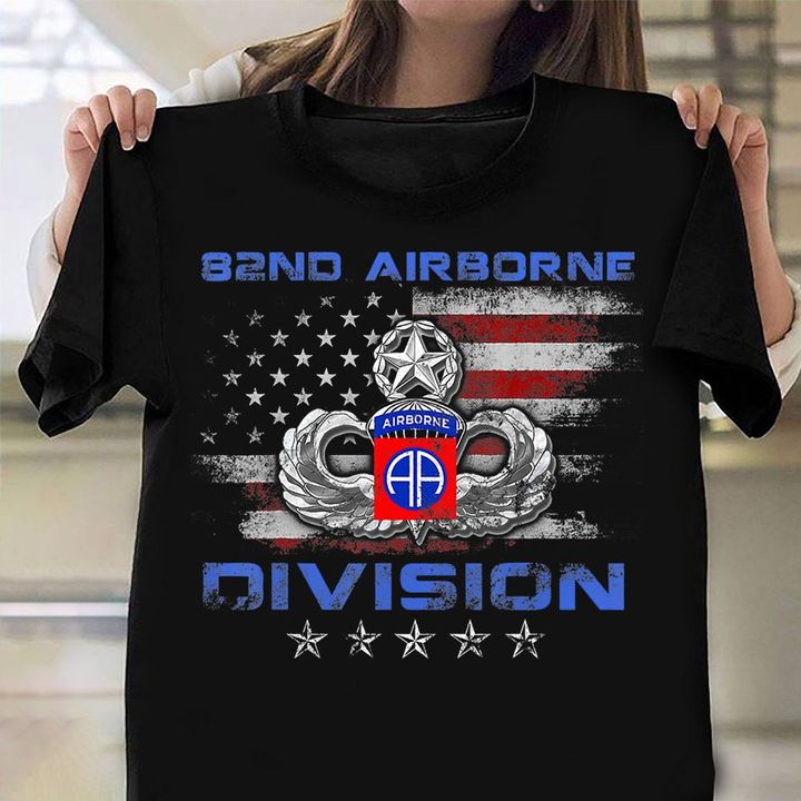 82Nd Airborne Division Veteran Shirt American Flag Military T-Shirts Veterans Day Gifts