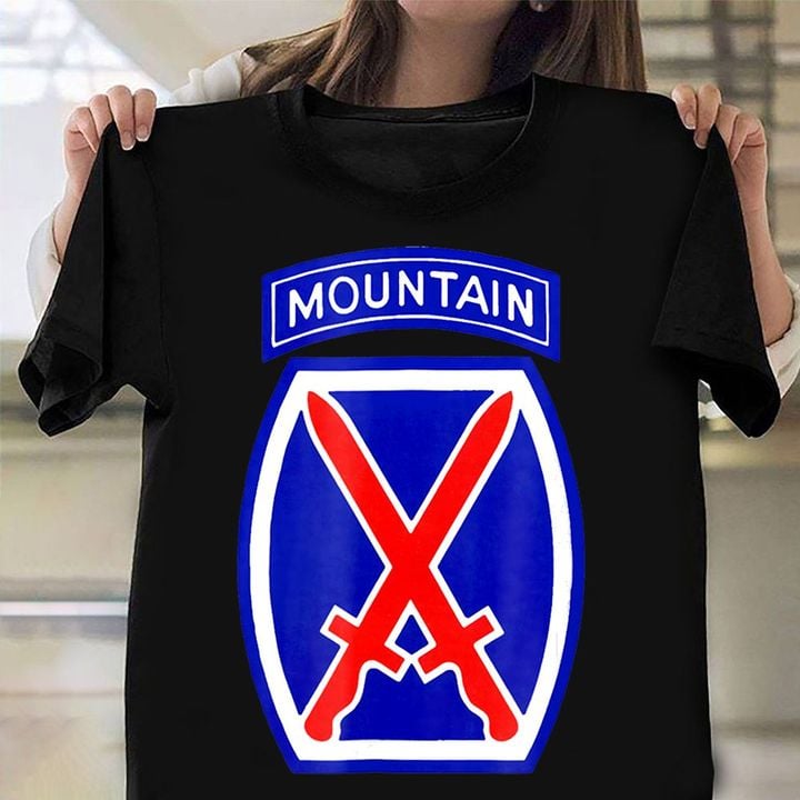 Army 10th Mountain Division Shirt American Proud Veteran T-Shirt Patriotic Gifts For Veterans
