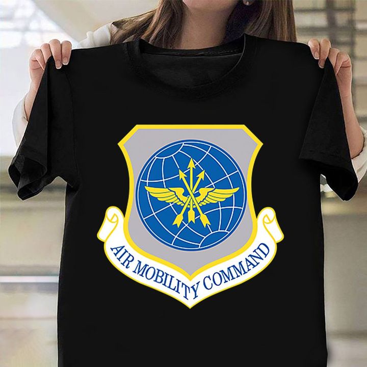 Air Force Air Mobility Command Patch Shirt AMC Military Veteran T-Shirt Veterans Day Gift Ideas