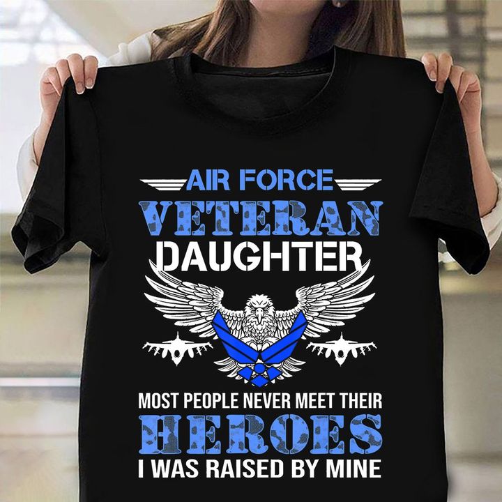 Air Force Veteran Daughter Shirt Proud Women Veteran T-Shirt Air Force Retirement Gifts