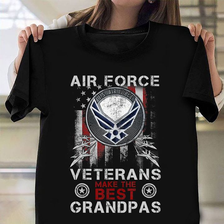 Air Force Veterans Make The Best Grandpas Shirt Funny Tee Veterans Day Gift Ideas