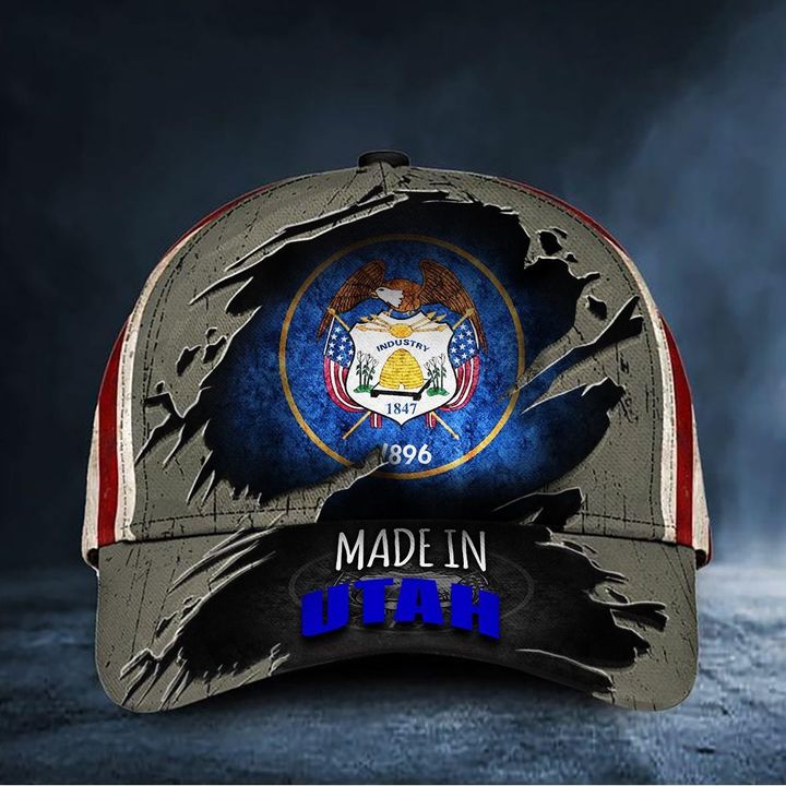 Made In Utah Hat American Baseball Cap Proud Patriotic Utah Merchandise