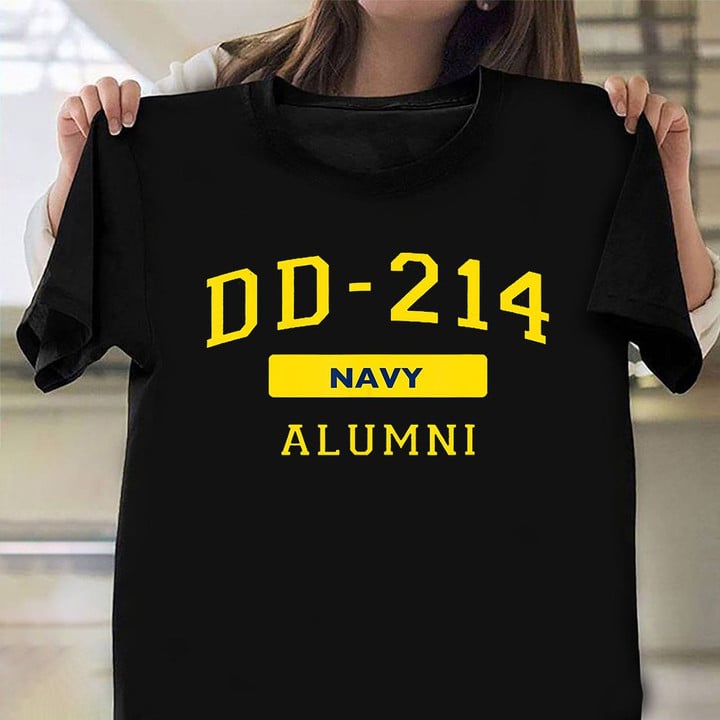 DD-214 Navy Alumni Shirt American Veteran Army T-Shirts Navy Chief Retirement Gifts