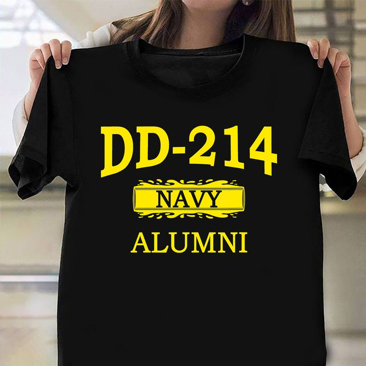 DD-214 Navy Alumni Shirt Happy Veterans Day Military Tees Navy Chief Retirement Gifts