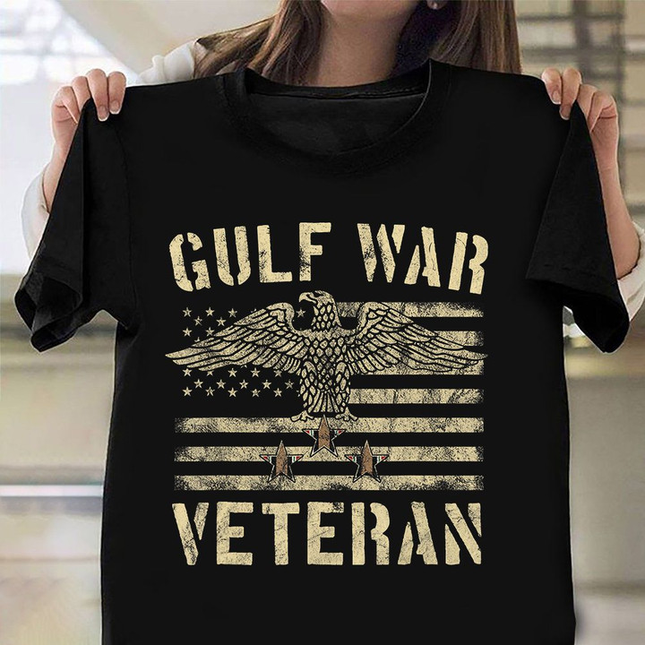 Gulf War Veteran Shirt Eagle Stars and Stripes American Flag T-Shirt Gifts For Veteran
