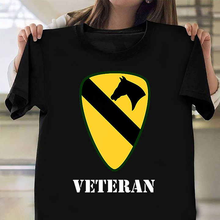 1St Cavalry Division Veteran Shirt Logo Proud First  Cavalry Division CAV Veteran Day Gift