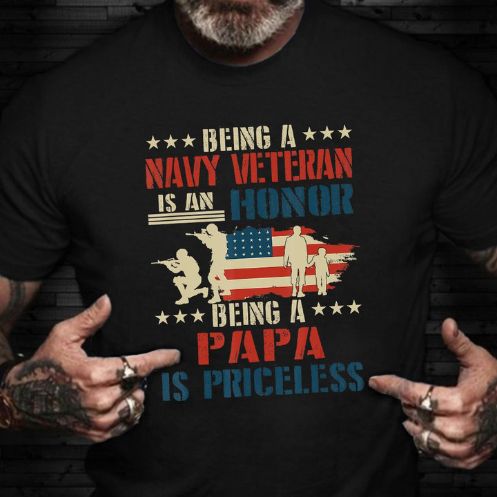 Being A Navy Veteran Is An Honor T-Shirt Veterans Day Shirts Army Gifts For Dad Ideas 2021