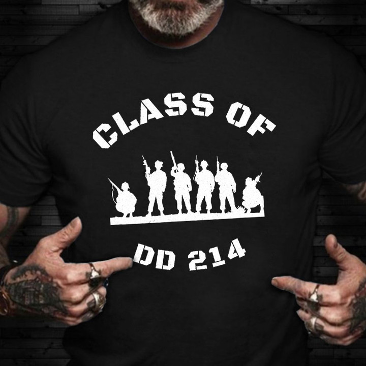 Class Of DD 214 T-Shirt Honor Military Graphic Tee Alumni Shirt Gifts For Army Veterans