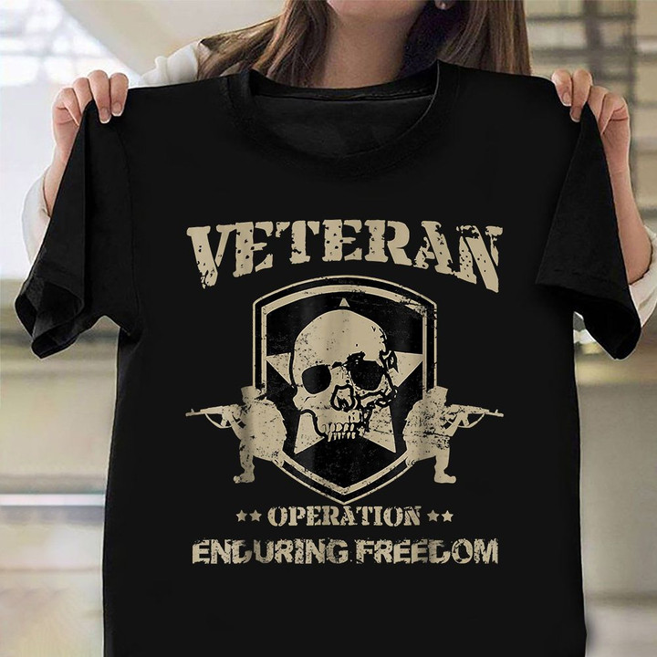 Veteran Operation Enduring Freedom T-Shirt Old Retro Veteran T-Shirt Gift For Vet