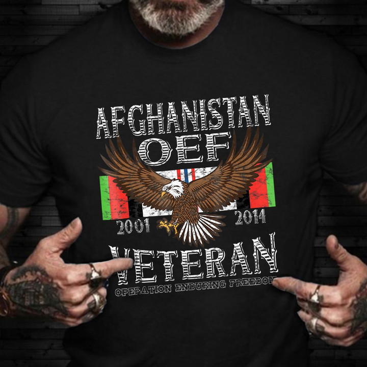 Afghanistan OEF Veteran T-Shirt Operation Enduring Freedom Veterans Day Shirts Patriot Gifts