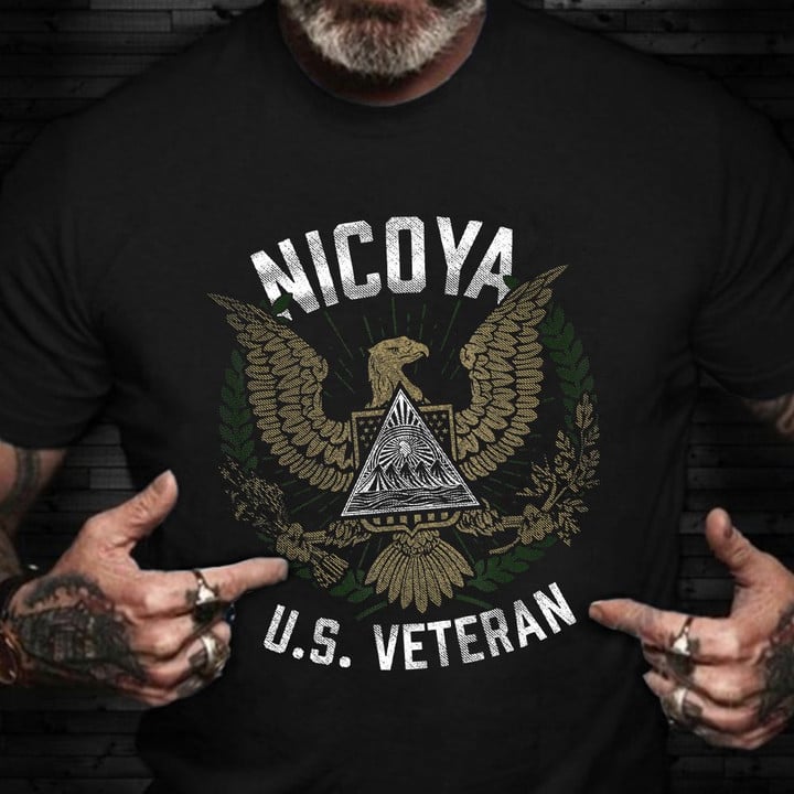 Nicoya US Veteran Shirt Eagles Graphic Proud American T-Shirts Veterans Day Gift Ideas