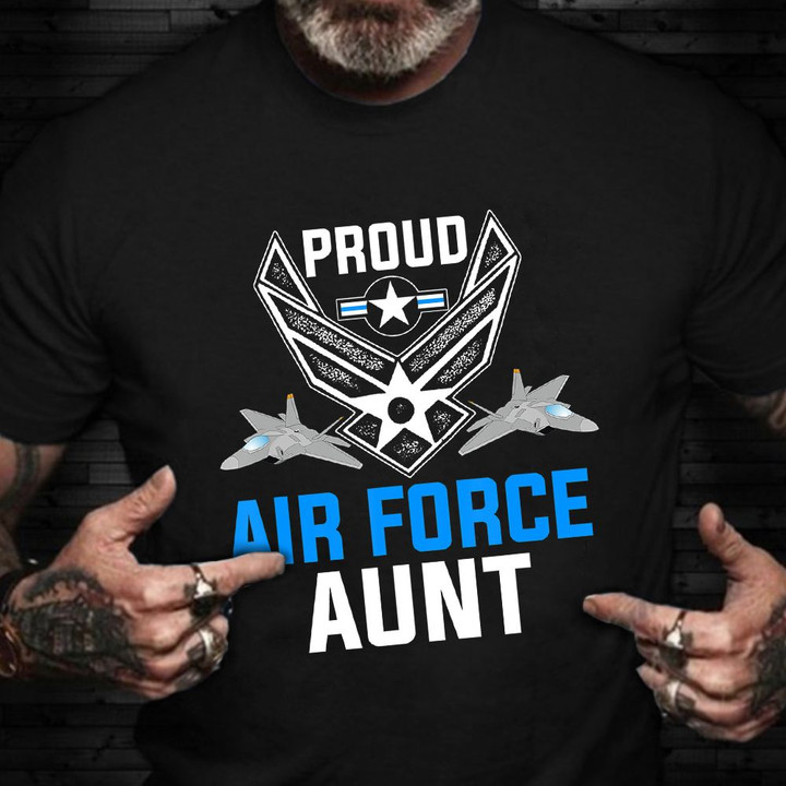 Proud Air Force Aunt T-Shirt American Pride Female Veteran Shirts Aunt Gifts Veterans Day