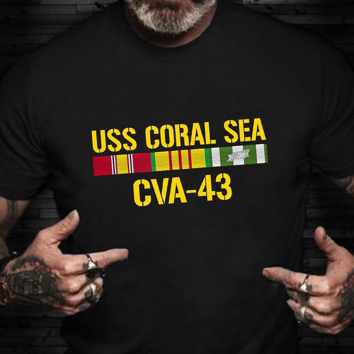 USS Coral Sea CVA-43 Shirt Vietnam Veteran T-Shirt Veterans Day Presents