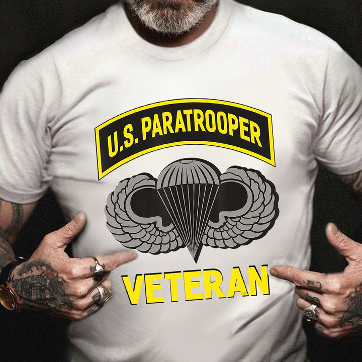 US Paratrooper Veteran Shirt Airborne Veteran T-Shirt Military Retirement Gifts