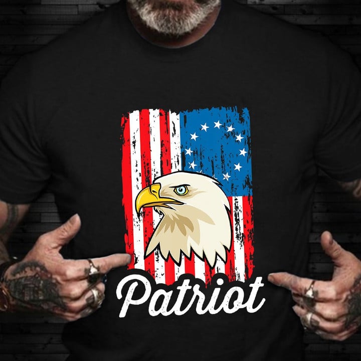 Bald Eagle Betsy Ross 1776 Patriot Shirt Veterans Day Patriotic Gifts For Veterans