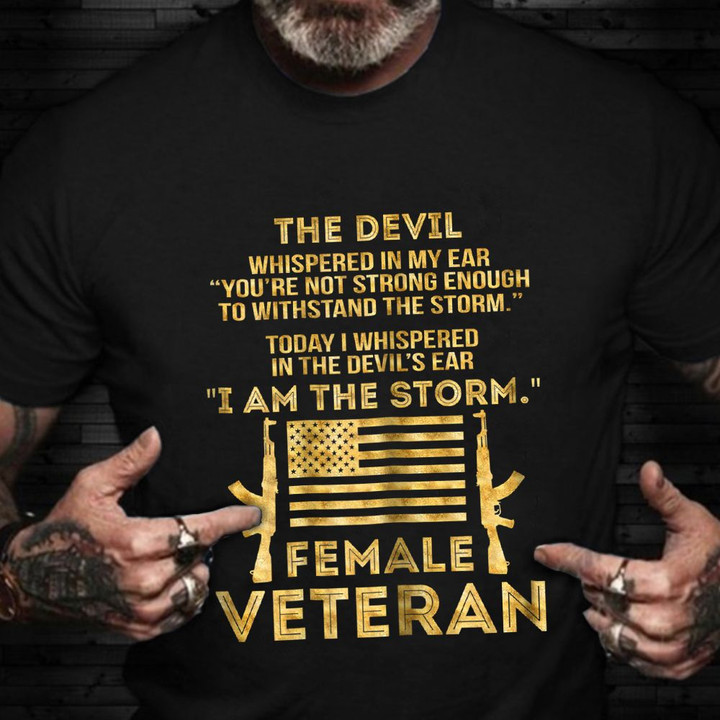 Female Veteran Shirt Patriotic Women Veterans Day Shirt Gift For Vet Female