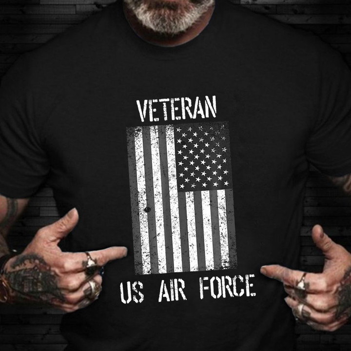 US Air Force Veteran T-Shirt American Flag Patriotic Veterans Air Force Retirement Gift Ideas