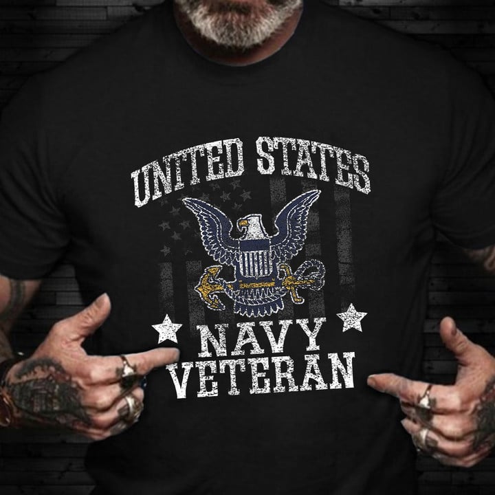 US Navy Veteran Shirt Old Retro United States Navy Veteran T-Shirt Retirement Gift Ideas