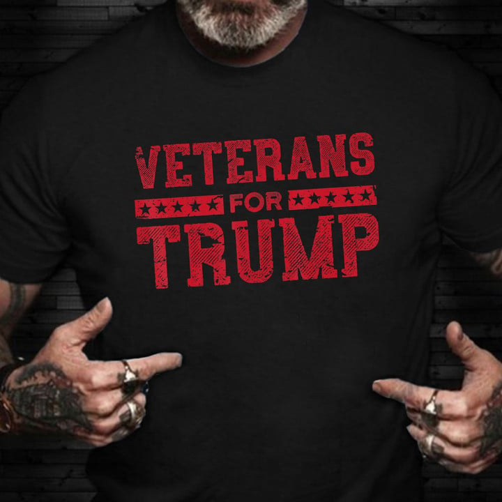 Veteran For Trump T-Shirt Military Veterans For Trump 2024 Shirt Election Campaign