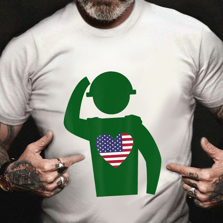 Veterans Day Shirt Patriot Soldier Heart In USA Flag Good Gift For Veterans Day 2021