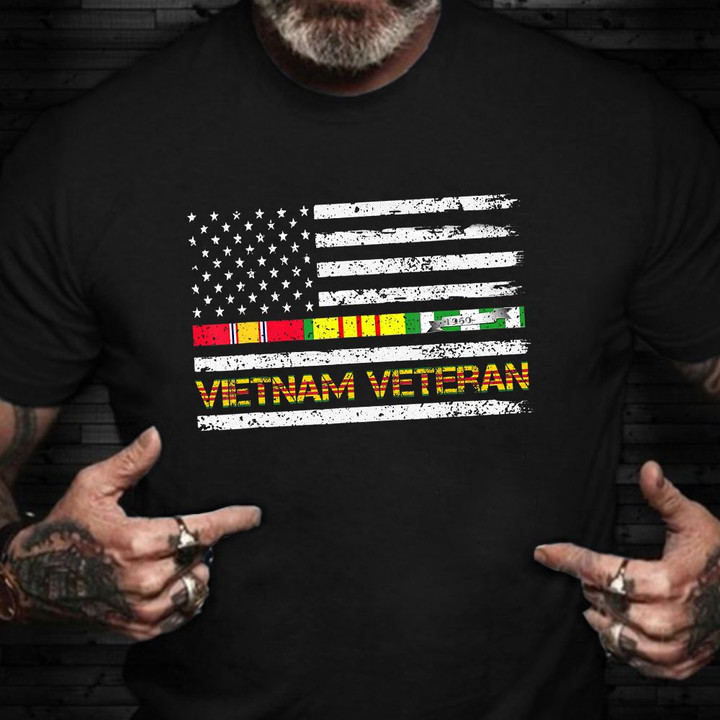 Vietnam Veteran Shirt American Flag Patriotic Vietnam Veteran T-Shirt Apparel
