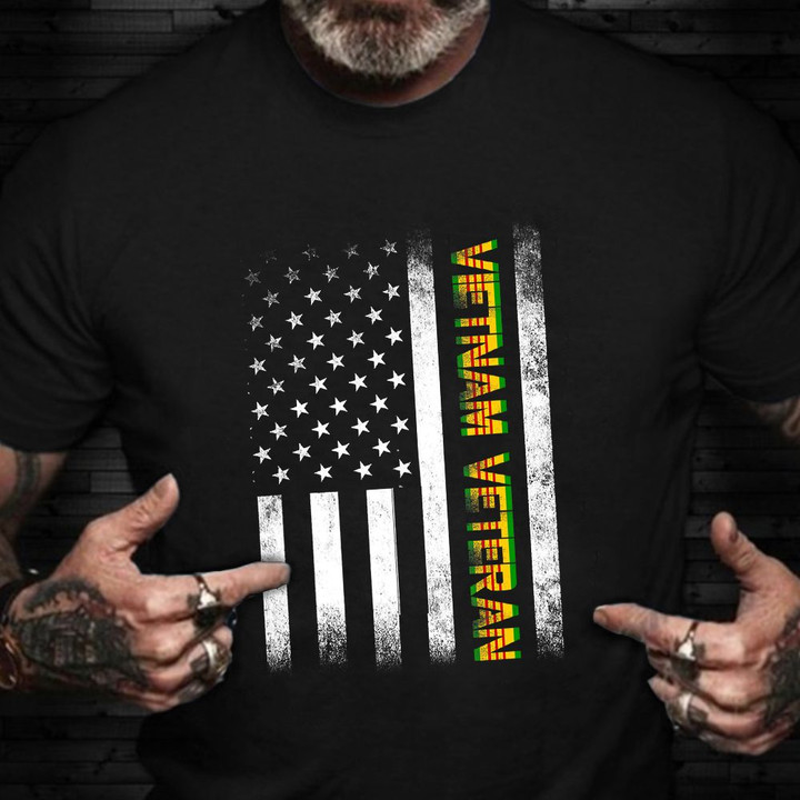 Vietnam Veteran Tee Shirt Vietnam War Vet T-Shirt Apparel Patriotic Gifts For Veterans