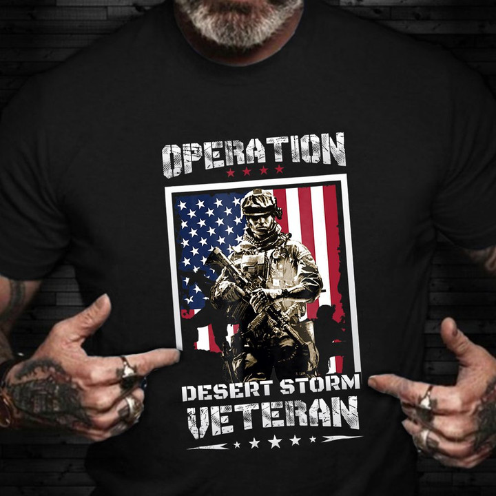 Operation Desert Storm Veteran Shirt Veteran Pride Month Graphic Tees Retired Military Gifts