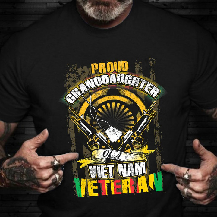 Proud Granddaughter Of A Vietnam Veteran Shirt Vietnam Veterans Of America Pride Clothing