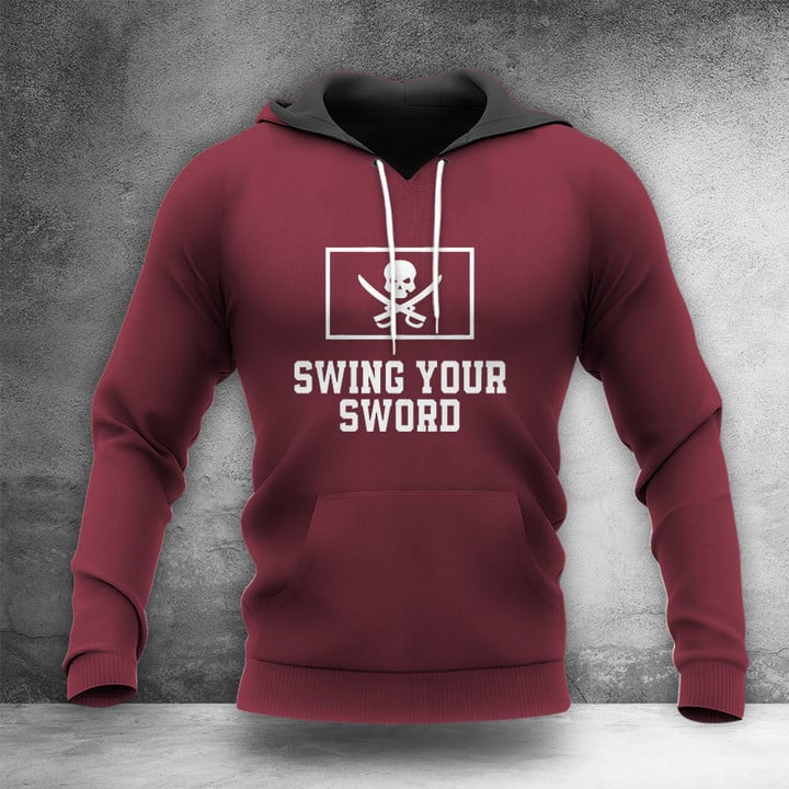 Mike Leach Swing Your Sword Hoodie Mike Leach Quotes Hoodie Mississippi State Pirate Merch