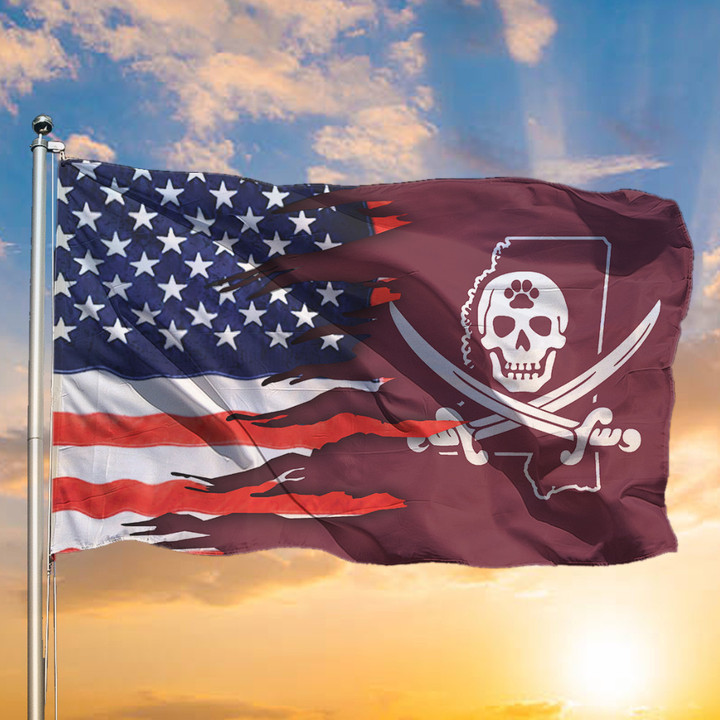 Mississippi State Pirate Flag USA Flag Leach Pirate Flag Outside Home Decor