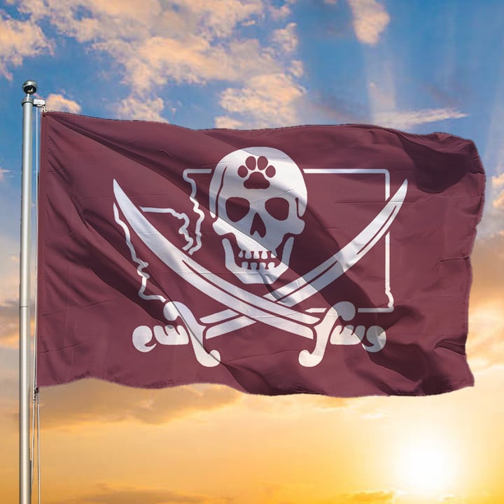 Washington State Pirate Flag Skull And Cross Sword Flag Garden Decorations