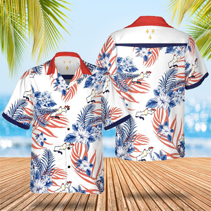 New Orleans Proud Hawaiian Shirt Mens Short Sleeve Summer Shirts Gift Ideas For Brother