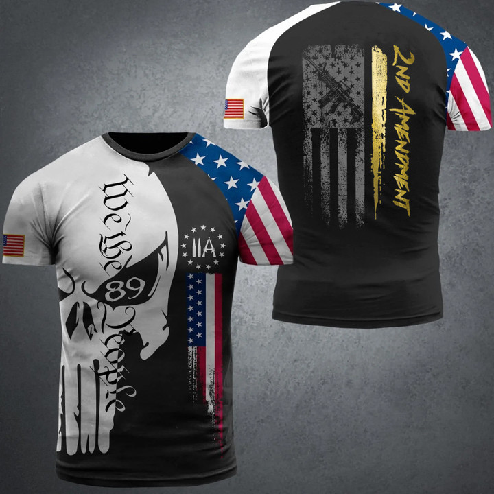 2Nd Amendment American Flag Shirt We The People Patriotic T-Shirt Gun Lovers Apparel Gift Ideas