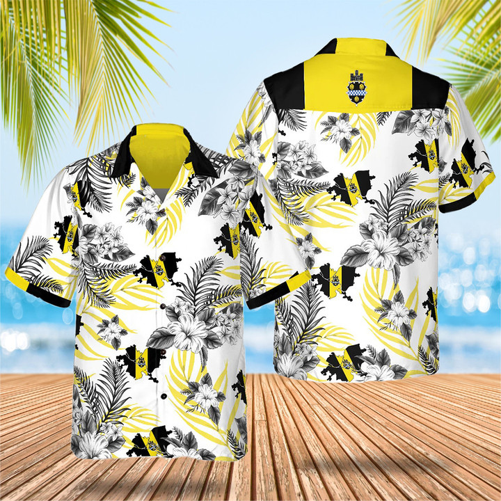 Pittsburgh Proud Hawaiian Shirt Tropical Button Up Shirt Gifts For Dad