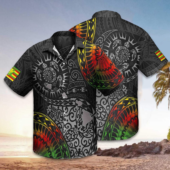 Kanaka Maoli Hawaiian Shirt Mens Summer Short Sleeve Shirts Husband Gifts