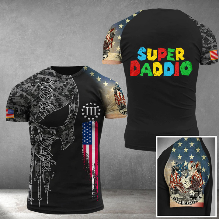 Super Daddio Shirt Skull We The People Cool Father's Day Gifts 2023 Ideas