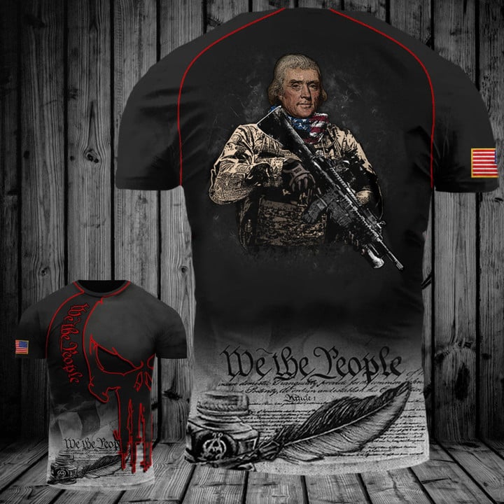 Thomas Jefferson T-Shirt 3rd U.S. President We The People Patriotic Men's Apparel
