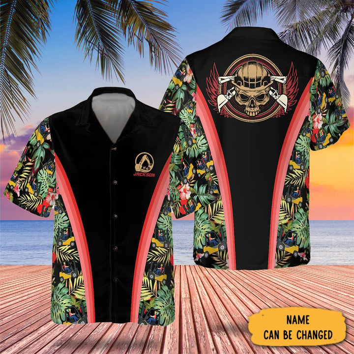 Custom Heavy Equipment Operator Tropical Hawaiian Shirt Gifts For Heavy Equipment Operators