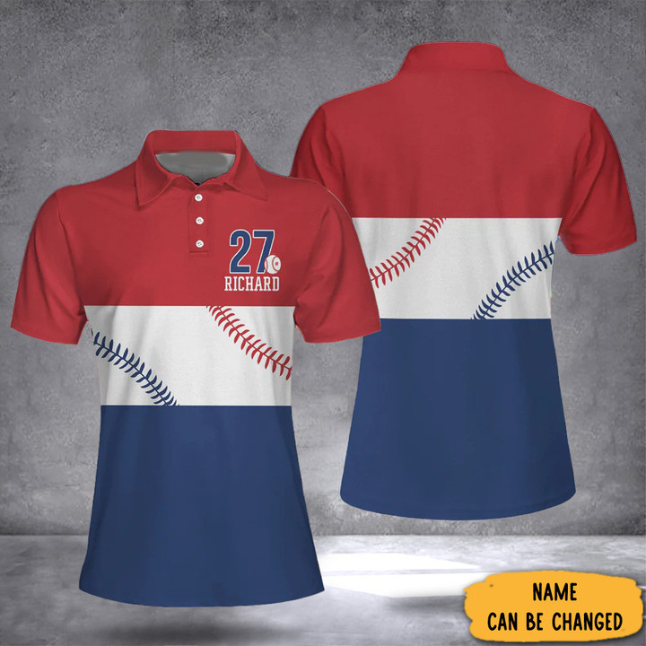 Personalized Baseball Women Polo Shirt Cool Baseball Shirt Gifts For Baseball Players