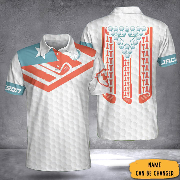 Custom Puerto Rico Flag Golf Polo Shirt Personalized Golf Shirt For Golfers Men