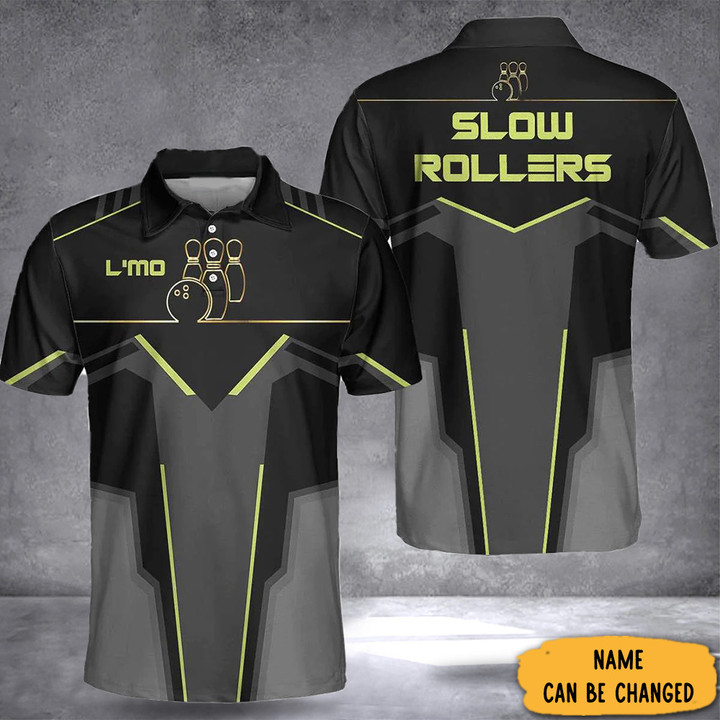 Personalized Slow Rollers Bowling Polo Shirt Custom Design Polo Shirts Gifts For Men's