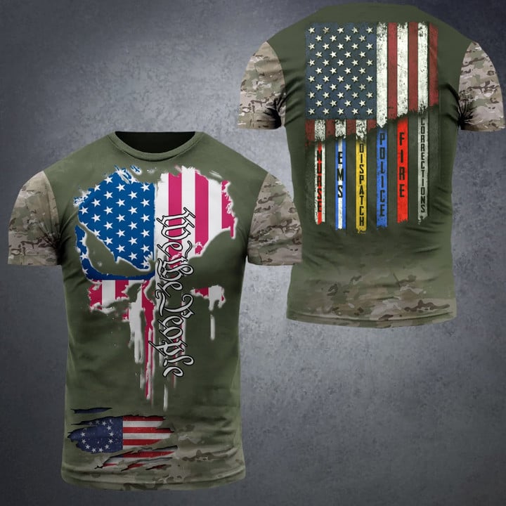 First Responder American Flag Shirt We The People Best Gifts For First Responders