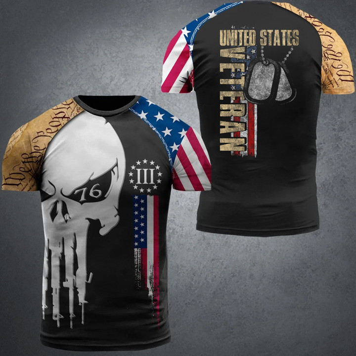 United States Veteran T-Shirt Cool Patriotic Shirts Good Gifts For Veterans