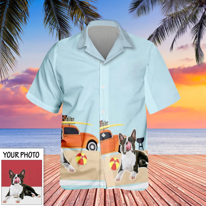 Custom Photo Pet Hawaiian Shirt Beach Vacation Men's Popular All Over Print Hawaiian Beach Shirt Holiday Gift-min