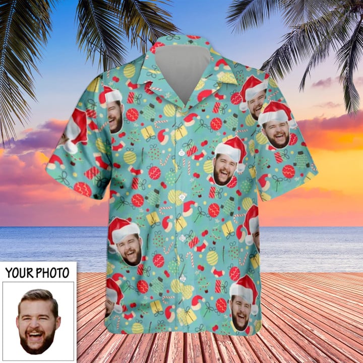 Custom Picture Hawaiian Shirts Funny Christmas Hawaiian Shirt With Your Face On It Him Gifts