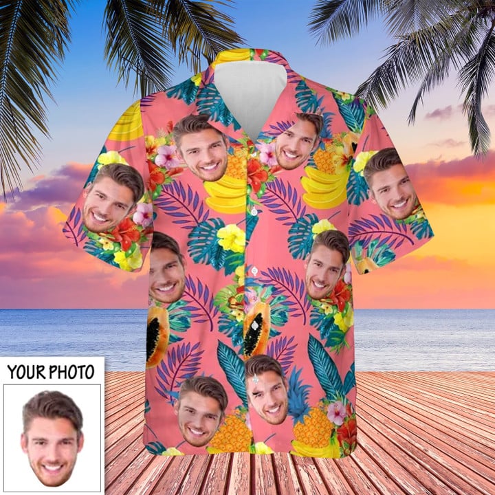 Personalized Picture Hawaiian Shirt Custom Face Shirt Men's Hawaiian Shirt Summer Clothing